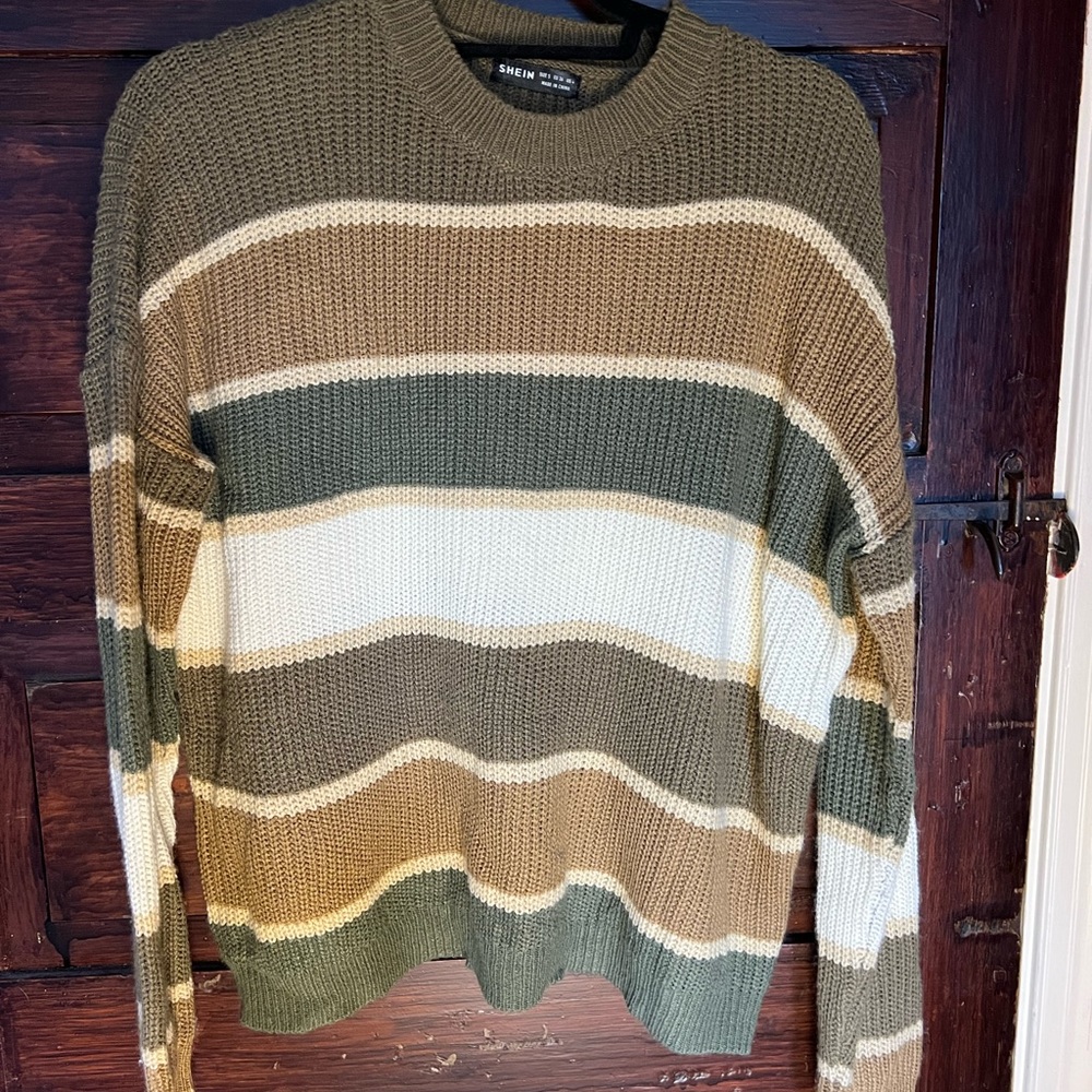 SHEIN Color Block Drop Shoulder Oversized Sweater